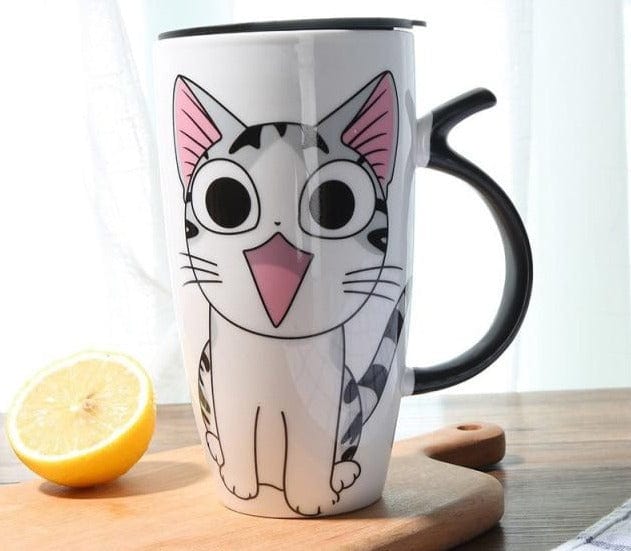 600ml Cute Cat Ceramics Coffee Mug - east2cart.uk