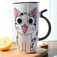 600ml Cute Cat Ceramics Coffee Mug - east2cart.uk