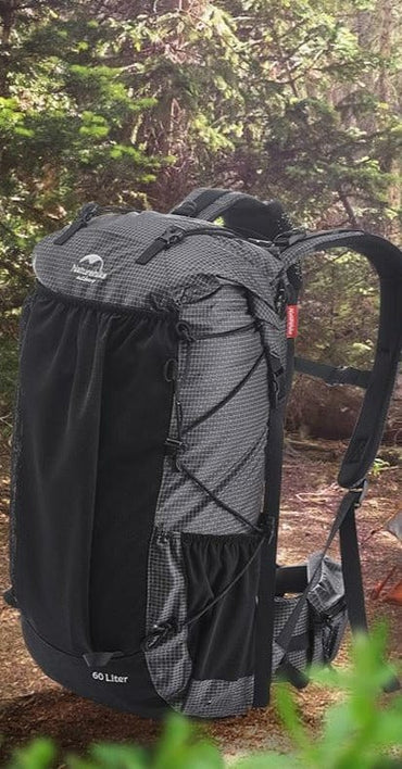Naturehike 60L+5L Camping Backpack 1.16kg High Capacity 15kg Load Camping Backpack Tear-Risistant Hiking Backpack Waterproof - east2cart.uk