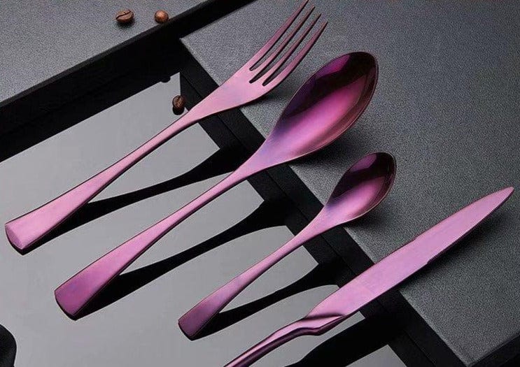 Luxury Colourful Stainless Steel Cutlery Set - east2cart.uk