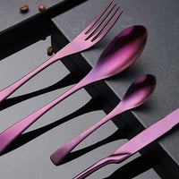 Luxury Colourful Stainless Steel Cutlery Set - east2cart.uk