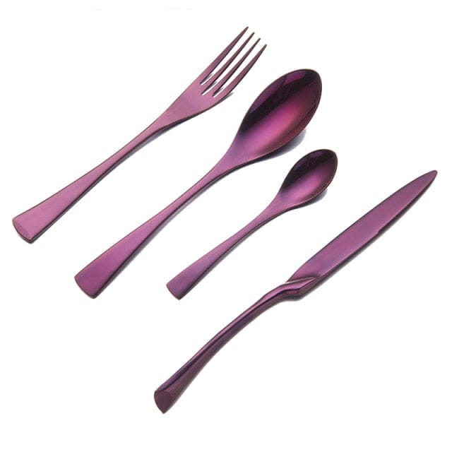 Luxury Colourful Stainless Steel Cutlery Set - east2cart.uk