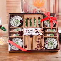 Japanese Style Ceramic Sushi Dinnerware Gift Box (12Pcs/Set) - east2cart.uk