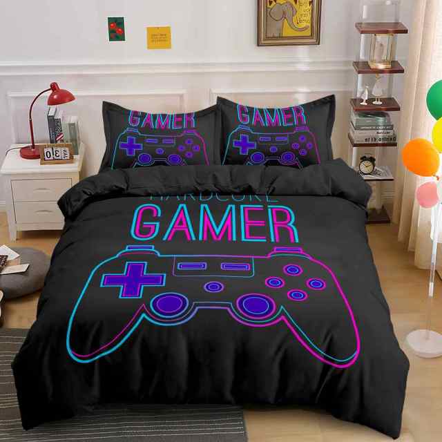 Gamepad Print Comforter Bedspread - east2cart.uk