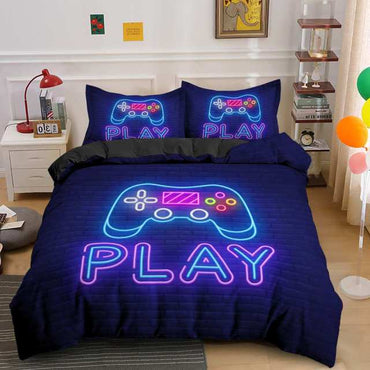 Gamepad Print Comforter Bedspread - east2cart.uk