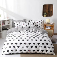 Nordic Lattice Duvet Cover 240x220 Pillowcase Printed Bedding Set Single Double Queen King Size Bed Sheet Quilt Sets Bedclothes - east2cart.uk