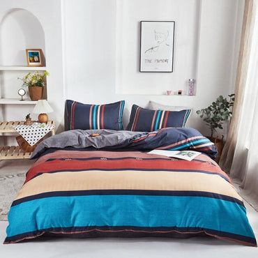 Nordic Lattice Duvet Cover 240x220 Pillowcase Printed Bedding Set Single Double Queen King Size Bed Sheet Quilt Sets Bedclothes - east2cart.uk