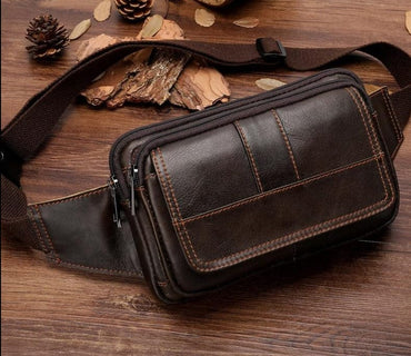 MVA Men's Waist Bag Leather Male Fanny Pack Men's Belt Bag for Man Belt Pouch Phone Hip Bum Bags Belts Travel Waist Packs 8966 - east2cart.uk