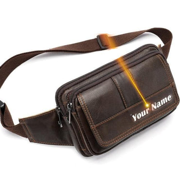 MVA Men's Waist Bag Leather Male Fanny Pack Men's Belt Bag for Man Belt Pouch Phone Hip Bum Bags Belts Travel Waist Packs 8966 - east2cart.uk