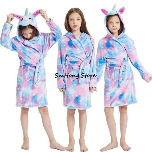 Children's Unicorn Bathrobe