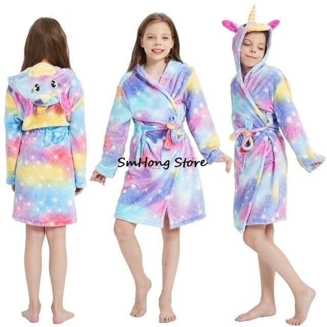 Children's Unicorn Bathrobe