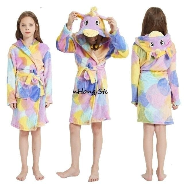 Children's Unicorn Bathrobe