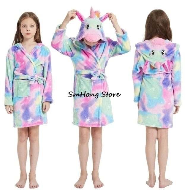 Children's Unicorn Bathrobe