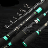 SIECHI Travel Rod Spinning Casting Rod 1.8M 2.1M 2.4M 2.7M Carbon Rod Telescopic Fishing Rod fishing tackle 2020 - east2cart.uk