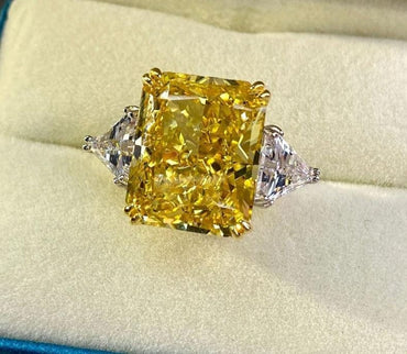 OEVAS 100% 925 Sterling Silver Luxury 13*16mm Topaz High Carbon Diamond Bridal Rings Sparkling Wedding Party Fine Jewelry Gifts - east2cart.uk