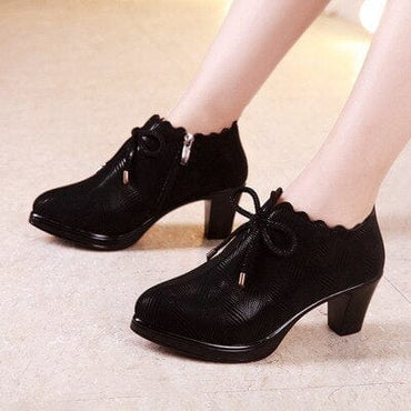 Block Heel Platform Shoes