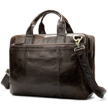 WESTAL Briefcase Male Messenger Bag Men's Genuine Leather Bag for Document Men Shoulder Travel Handbags Satchel Laptop 14 Inch - east2cart.uk