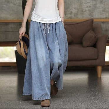 NINI WONDERLAND Spring Summer Cotton Jeans 2021 Denim Loose Wide Leg Pants Women High Waist  Vintage Retro Pants Female Trousers - east2cart.uk