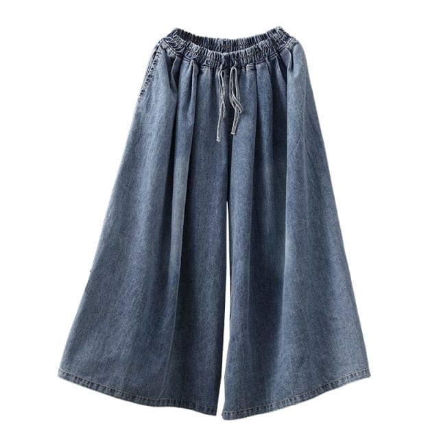 NINI WONDERLAND Spring Summer Cotton Jeans 2021 Denim Loose Wide Leg Pants Women High Waist  Vintage Retro Pants Female Trousers - east2cart.uk