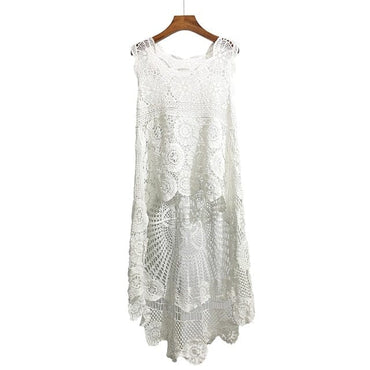 Crochet Lace Seaside Hollow Out Dress - east2cart.uk