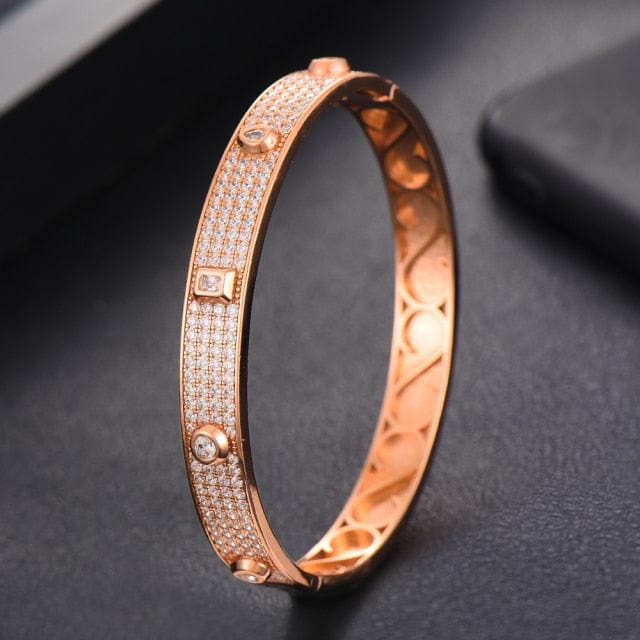 Luxury Cubic Zirconia Gold Color Bracelet - east2cart.uk