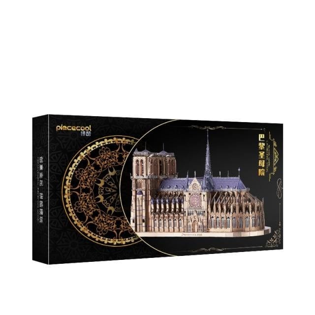 Piececool Notre Dame Cathedral Paris  3D Metal Puzzle DIY Assemble Model Kits Laser Cut Jigsaw Toy Gift P161-BS - east2cart.uk