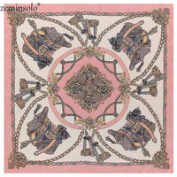 Luxury Brand 100% Twill Silk Scarf Square 130*130cm Scarf Scarves New Design Print Kerchief Women Neck Shawl Wraps Echarpe Hijab - east2cart.uk