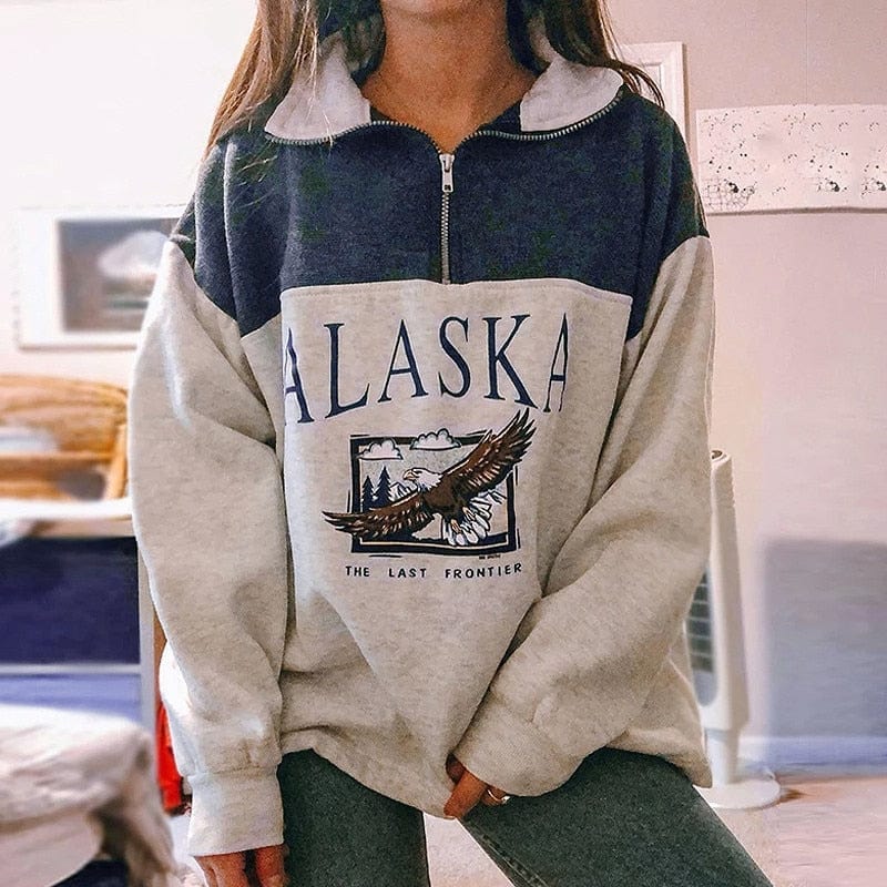 Women Letter Printed Sweatshirt - east2cart.uk