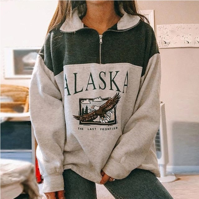 Women Letter Printed Sweatshirt - east2cart.uk