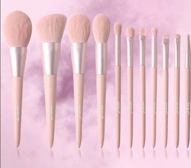 11 pcs Pink Makeup Brushes Set - east2cart.uk