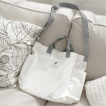 Ladies Canvas Shoulder Tote Bag - east2cart.uk