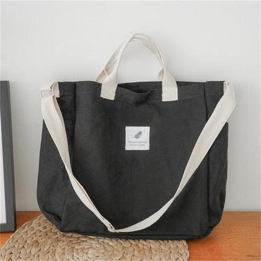 Ladies Canvas Shoulder Tote Bag - east2cart.uk