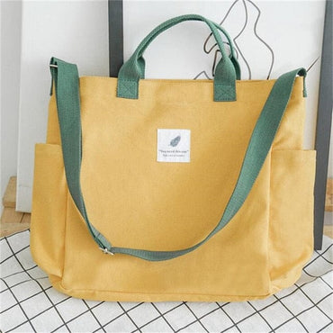 Ladies Canvas Shoulder Tote Bag - east2cart.uk