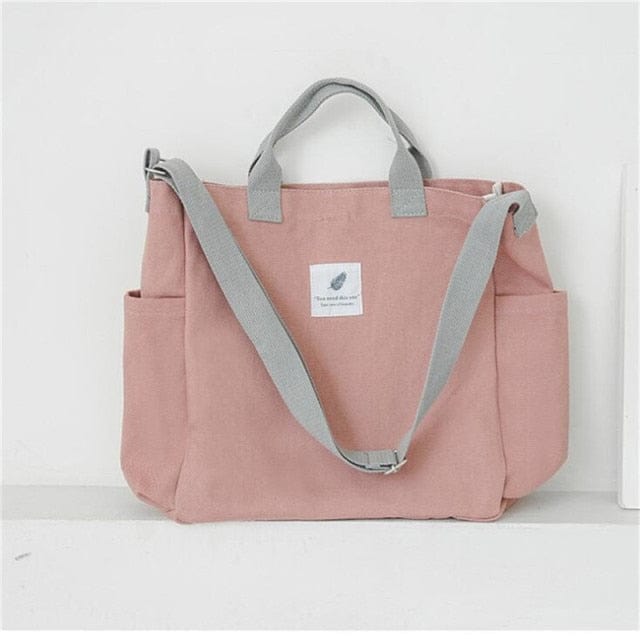 Ladies Canvas Shoulder Tote Bag - east2cart.uk