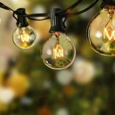 Globe String Lights with 25 Clear Bulbs