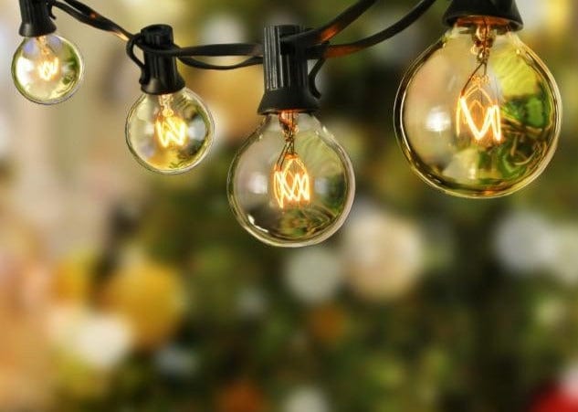 Globe String Lights with 25 Clear Bulbs