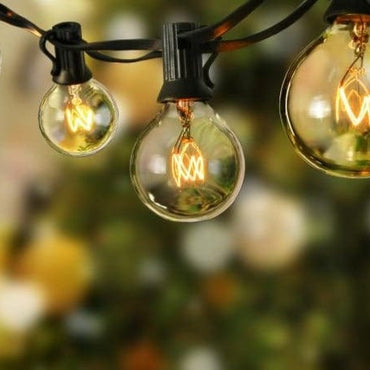 Globe String Lights with 25 Clear Bulbs