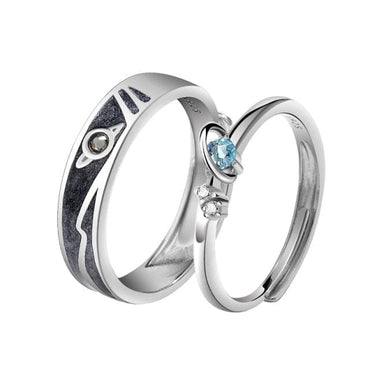 Sterling Silver Blue Zircon Ring - east2cart.uk
