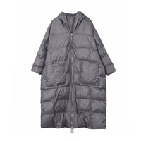 Oversized Long Hooded Cotton-padded Coat
