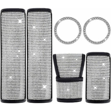 Ladies Bling Bling Rhinestones Car Steering Wheel Cover