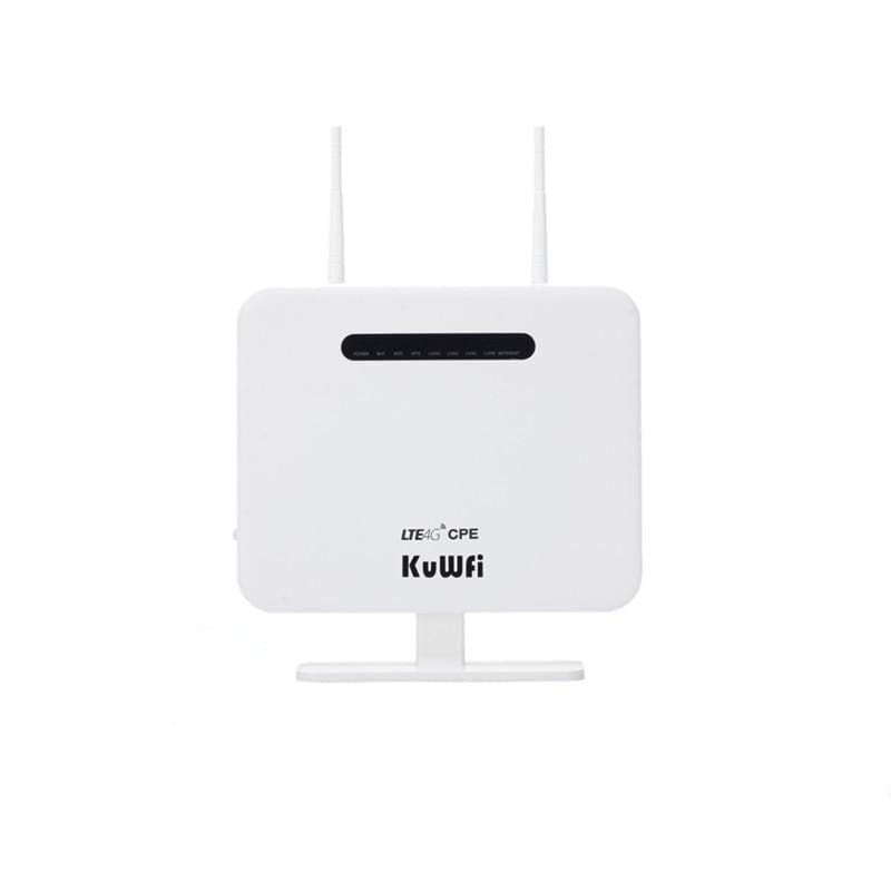 KuWFi Unlocked 4G LTE Router 300Mbps Wireless CPE Router&Wireless Modem AP LTE Router With SIM Card Solt 2*5Dbi External Antenna - east2cart.uk