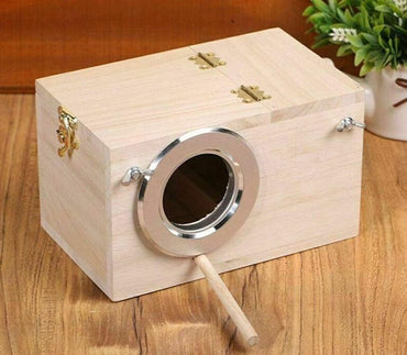 Wood Bird House Nest Birds Breeding Box Bird Parrot Breeding Decorative Cages Pet Accessories Home Balcony Decor - east2cart.uk