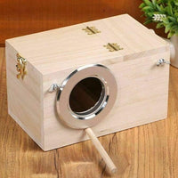 Wood Bird House Nest Birds Breeding Box Bird Parrot Breeding Decorative Cages Pet Accessories Home Balcony Decor - east2cart.uk
