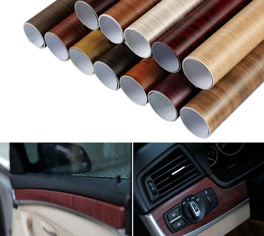 PVC Wood Grain Textured Car Interior Decoration