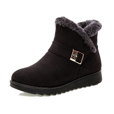 Winter Warm Faux Suede Ankle Boots