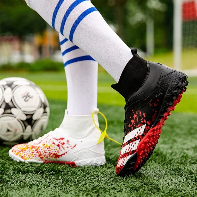 New Men Football Boots Outdoor HighTop Sneakers Kids Soccer Shoes Cleats Athletic Sport Shoes AG/TF Profession Outdoor sneakers - east2cart.uk