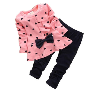 Girls Polka Dot Two-Piece Clothing Set