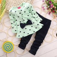 Girls Polka Dot Two-Piece Clothing Set