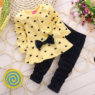 Girls Polka Dot Two-Piece Clothing Set