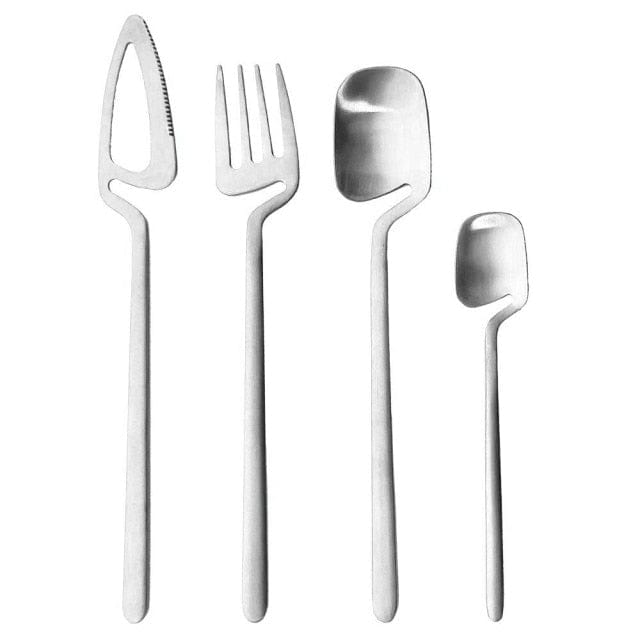 4pcs Black Tableware Cutlery Set - east2cart.uk